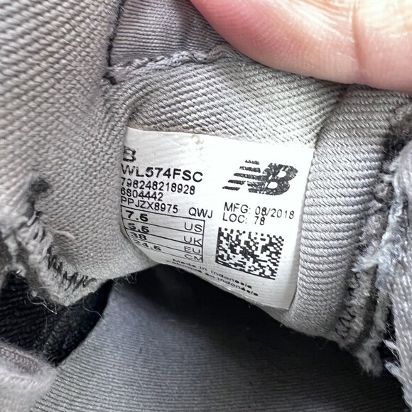 New Balance 574 Gray Pink Dust Shoes Running Womens Size 7.5 WL574FSC - Picture 9 of 9